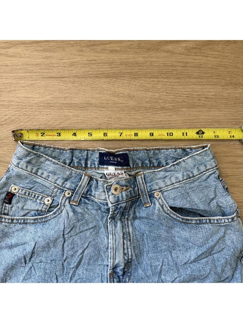 Vintage Guess Jeans High Waisted Acid Wash Denim Shorts - Picture 3 of 5